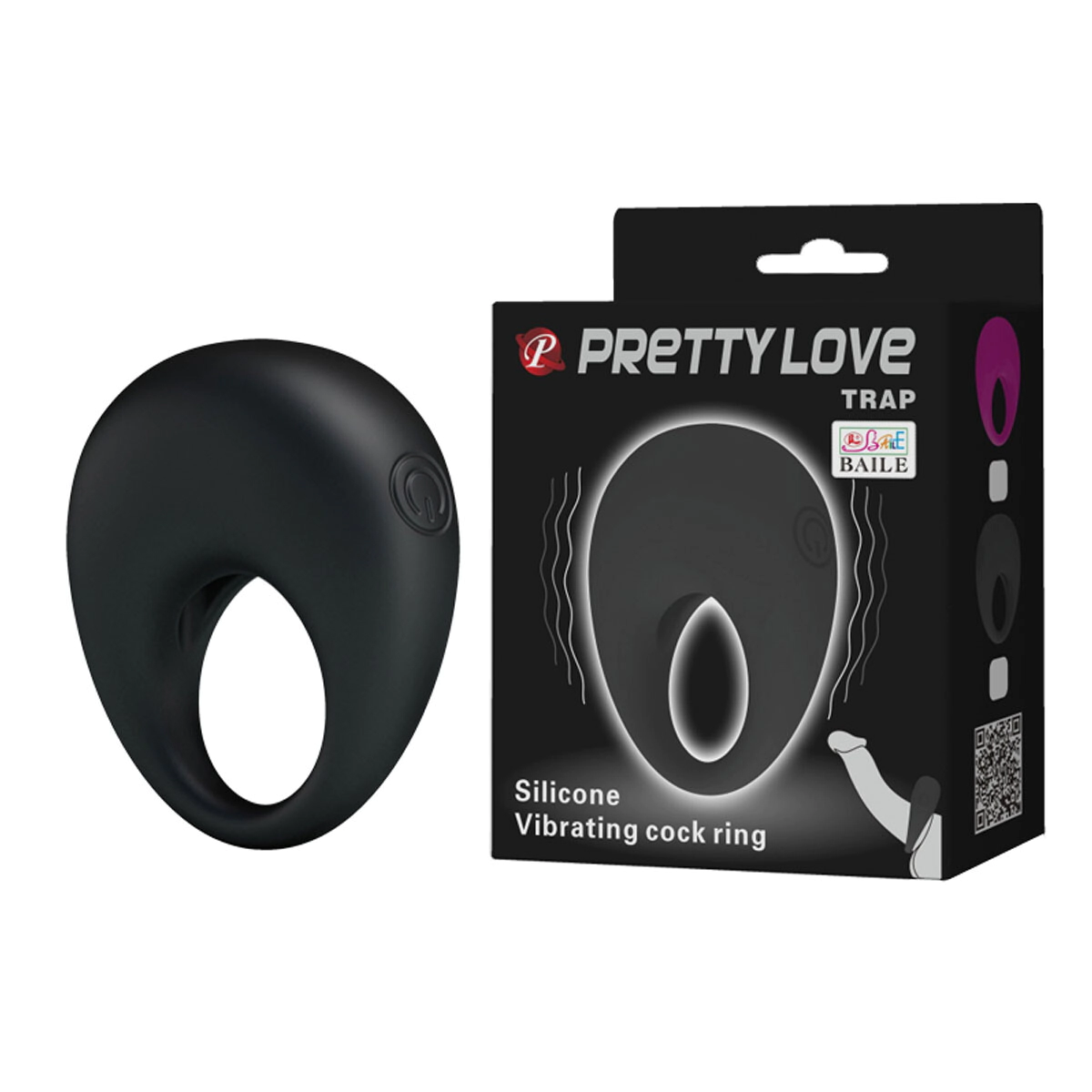 Anillo Peneano Vibrador Pretty Love Trap Waterproof