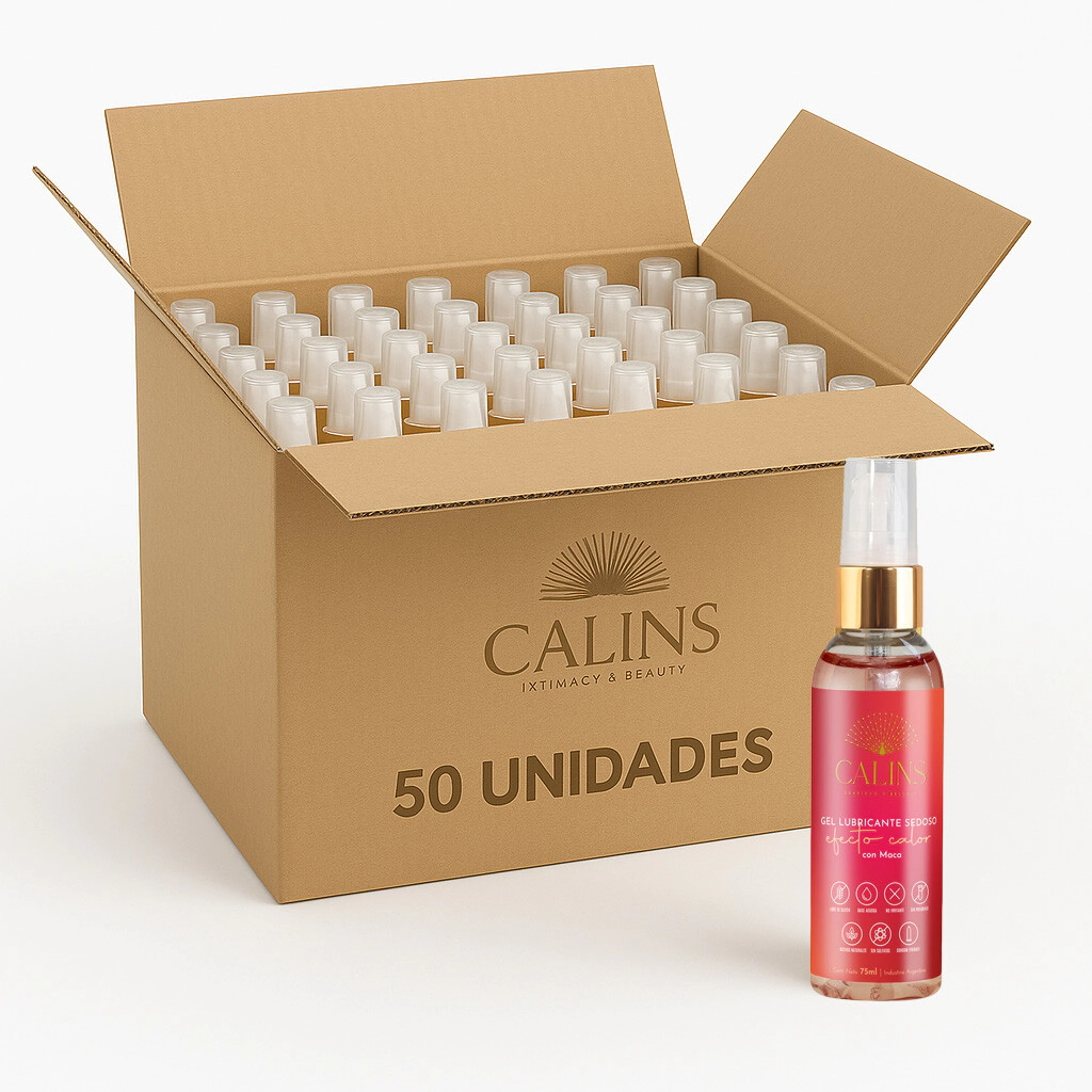 Gel Lubricante Calor Calins Maca L-Carnitina 50 Unidades