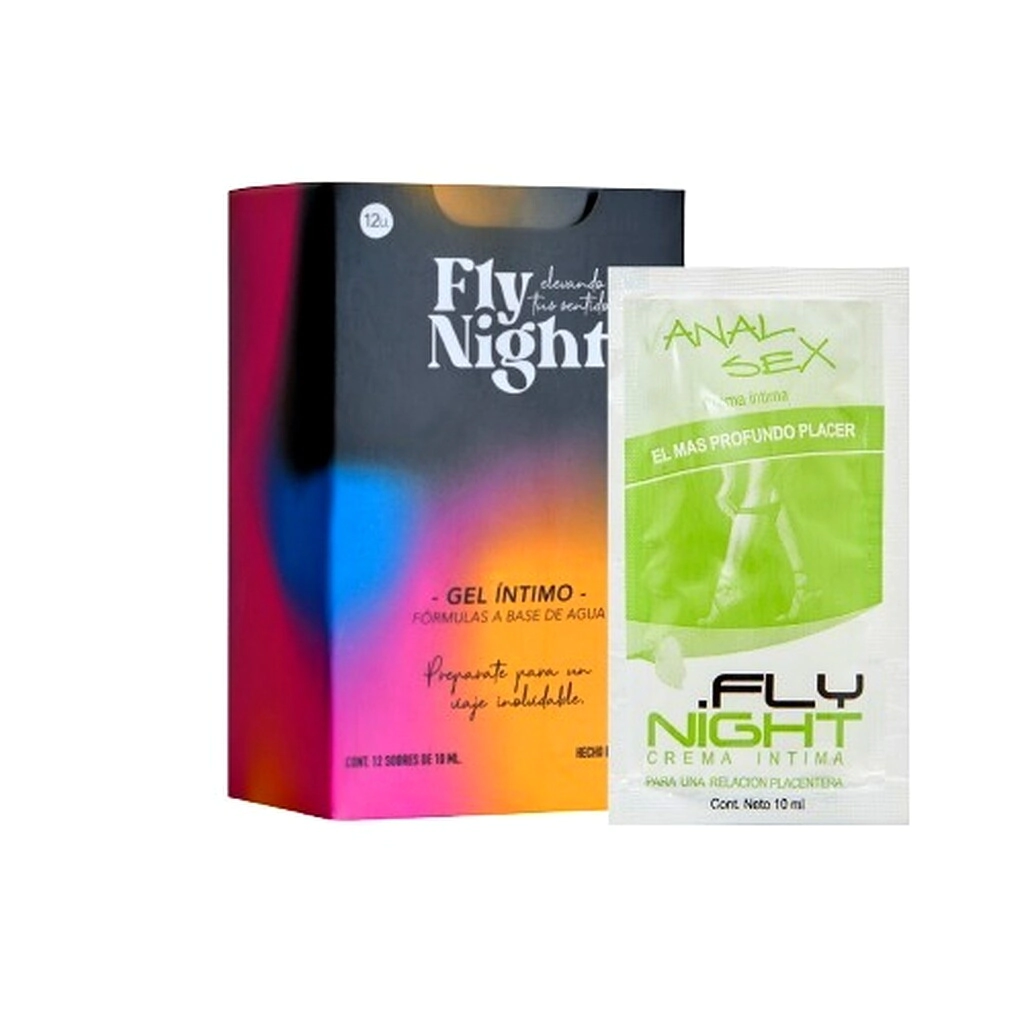 Crema Lubricante Anal Fly Night. 12 Unidades