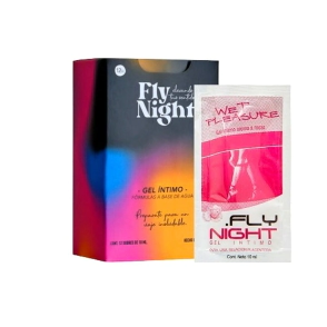 Gel Lubricante Estimulante Fly Night Wet Pleasure. 12 Unidades