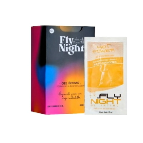 Gel Lubricante Calor Fly Night Hot Power. 12 Unidades