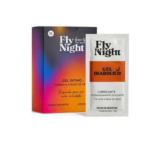 Gel Lubricante Saborizado Fly Night Chocolate. 12 Unidades