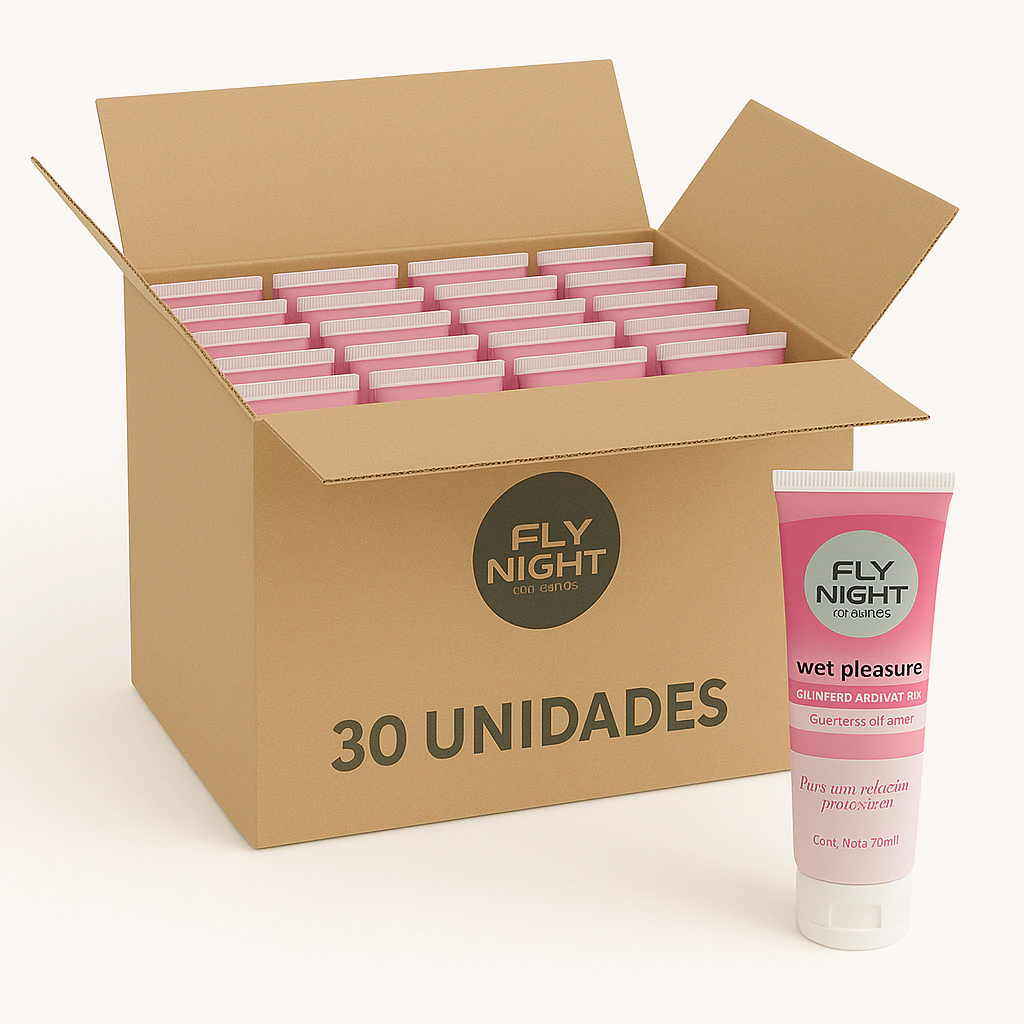 Gel Lubricante Estimulante Fly Night Wet Pleasure - Bulto 30 Unidades