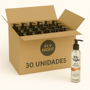 Gel Lubricante Calor Fly Night Hot Power. 30 Unidades