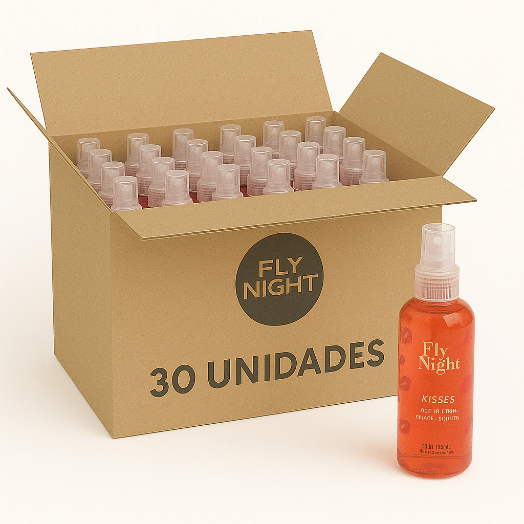 Gel Oral Saborizado Fly Night Kisses Strawberry - Bulto 30 Unidades