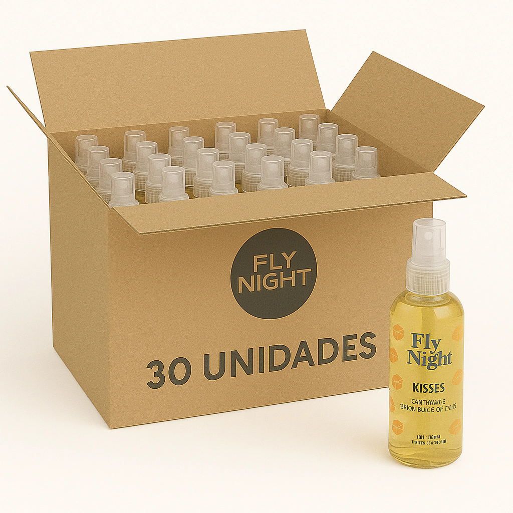 Gel Oral Saborizado Fly Night Kisses Dulce De Leche - Bulto 30 Unidades