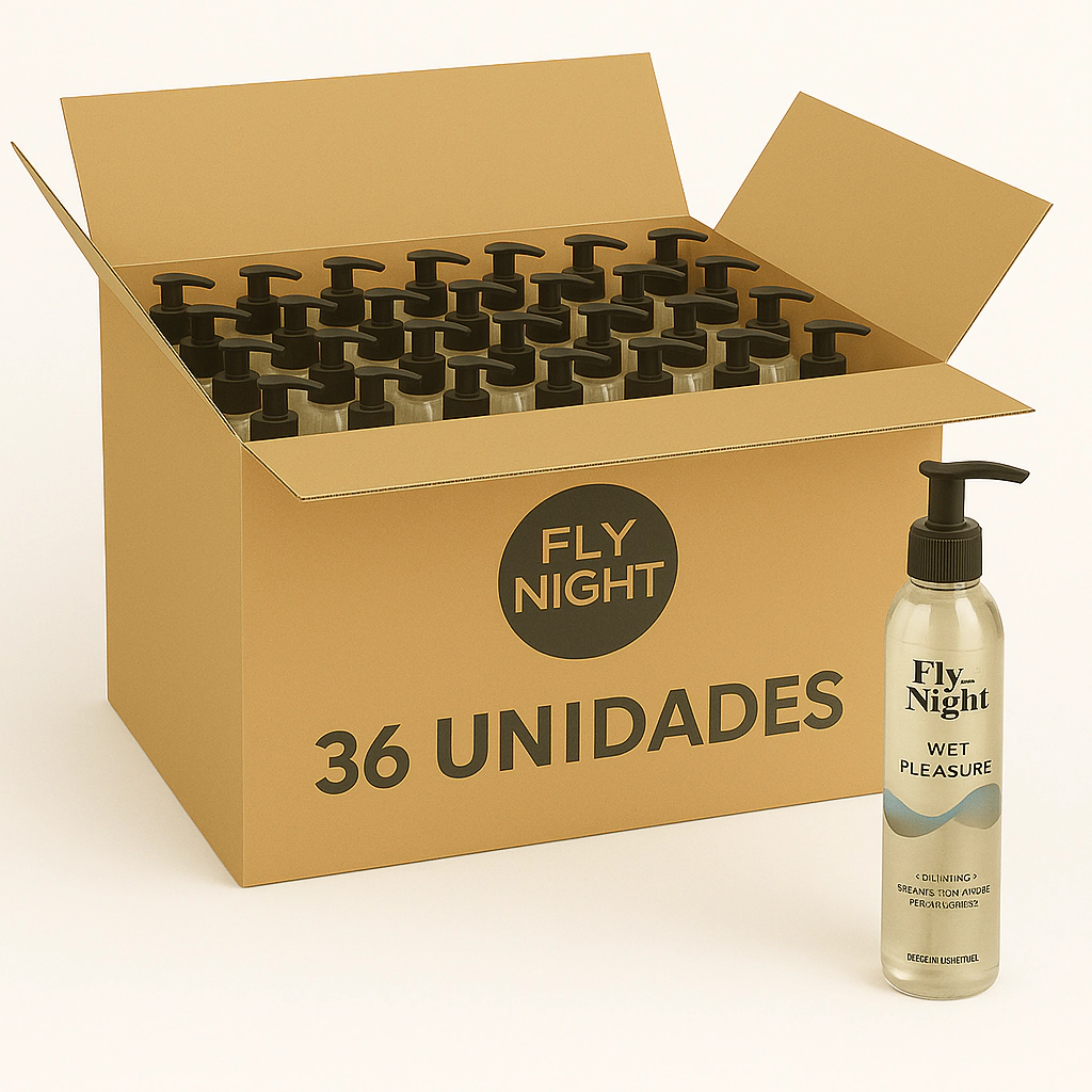 Gel Lubricante Estimulante Fly Night Wet Pleasure. 36 Unidades