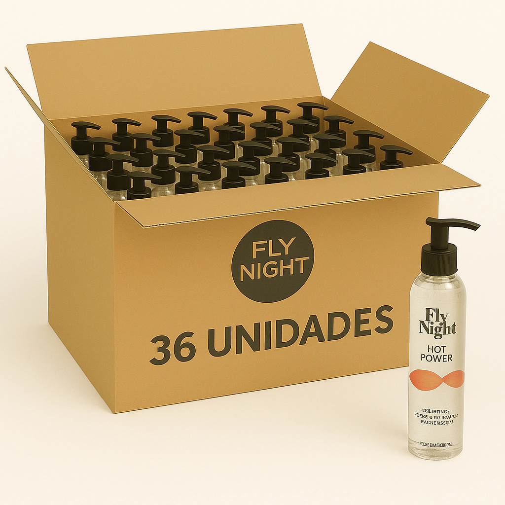 Gel Lubricante Calor Fly Night Hot Power - Bulto 36 Unidades