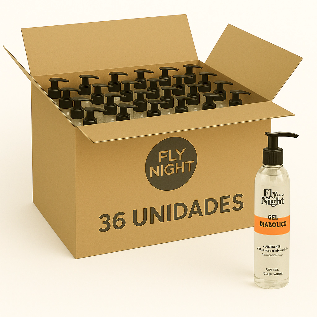 Gel Lubricante Fisting Fly Night Diabolico - Bulto 36 Unidades