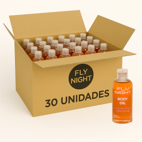 Aceite Corporal Saborizado Fly Night Chocolate. 30 Unidades