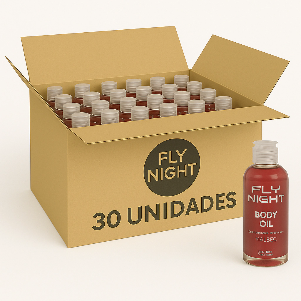 Aceite Corporal Saborizado Fly Night Uva Malbec. 30 Unidades