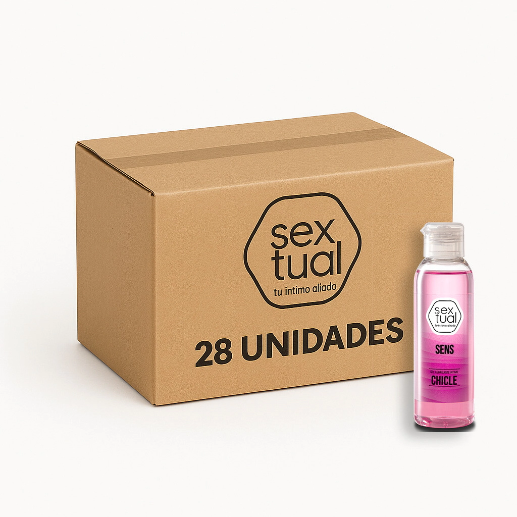 Gel Lubricante Saborizado Sextual Chicle - Bulto 28 Unidades