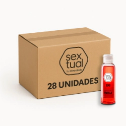 Gel Lubricante Saborizado Sextual Frutilla - Bulto 28 Unidades