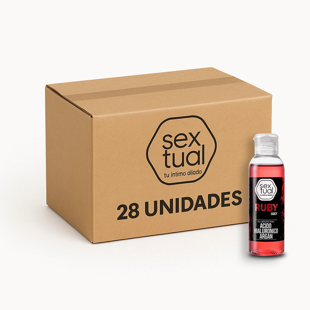 Gel Lubricante Antiage Sextual Ruby Acido Hialuronico - Bulto 28 Unidades