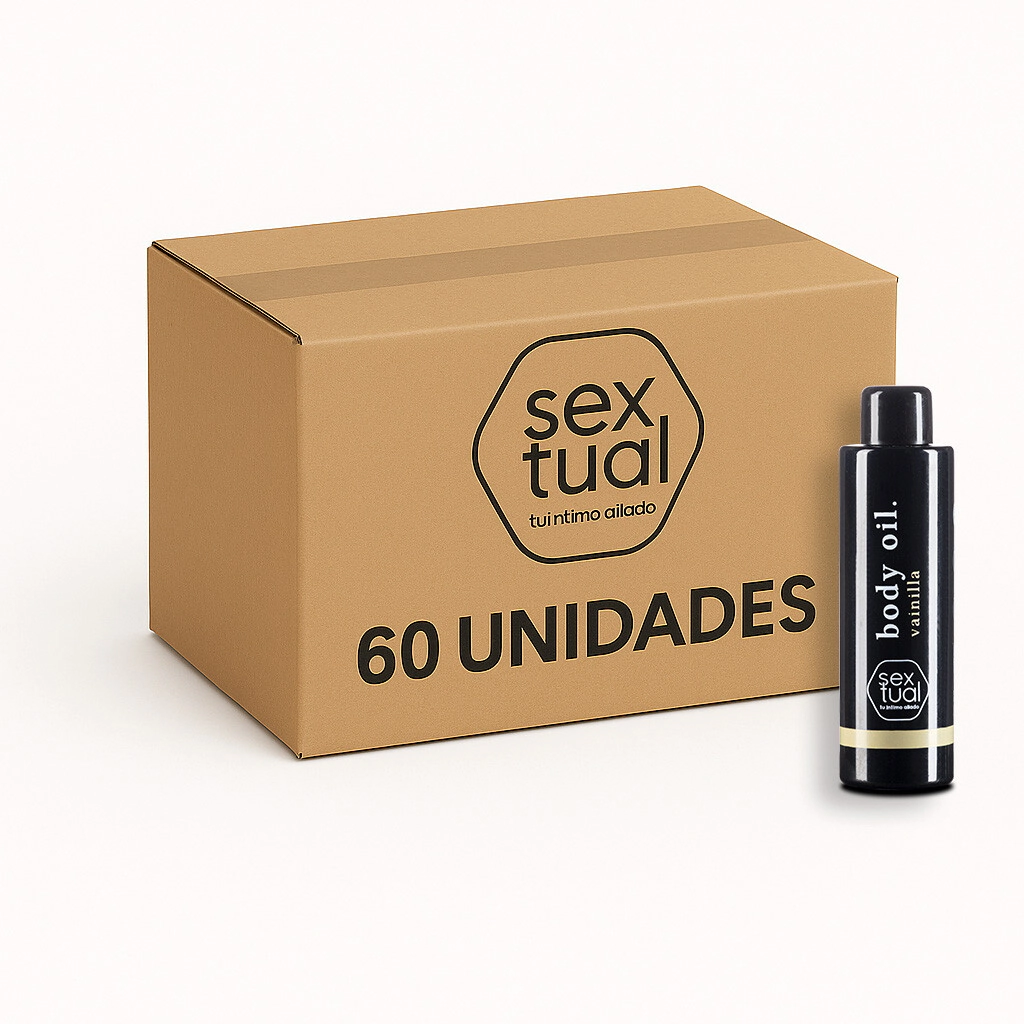 Aceite Corporal Saborizado Sextual Vainilla - Bulto 32 Unidades