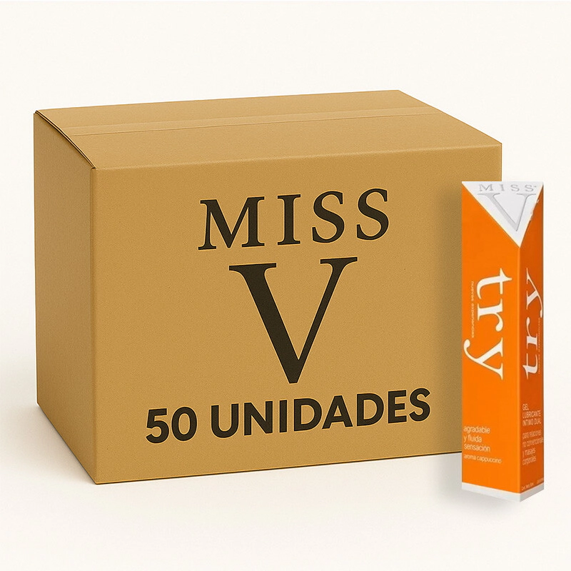 Gel Lubricante Anal Miss V Try Malva Manzanilla - Bulto 50 Unidades