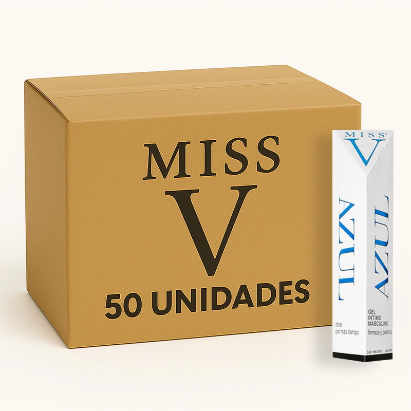 Gel Lubricante Erector Miss V Azul - Bulto 50 Unidades