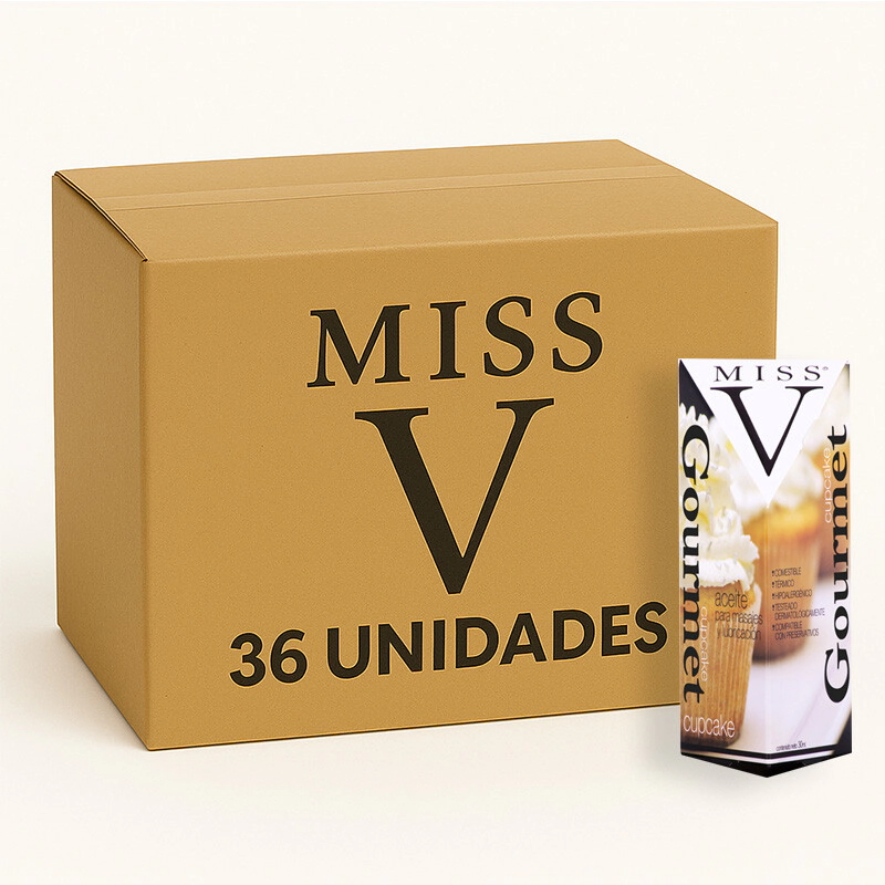 Aceite Lubricante Saborizado Miss V Cupcake - Bulto 35 Unidades