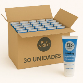 Gel Lubricante Frio Fly Night Menthol. 30 Unidades