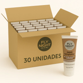 Gel Lubricante Saborizado Fly Night Chocolate. 30 Unidades