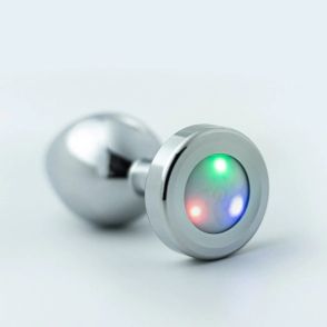 Plug Anal Acero Small Luz Led