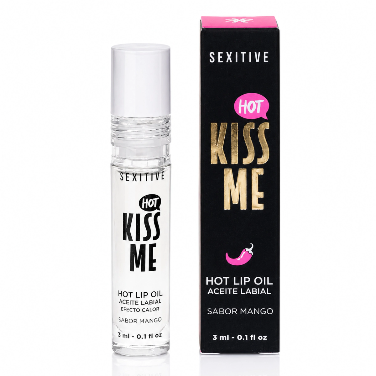 Aceite Gloss Labial Sexitive Kiss Me Hot Sabor Mango