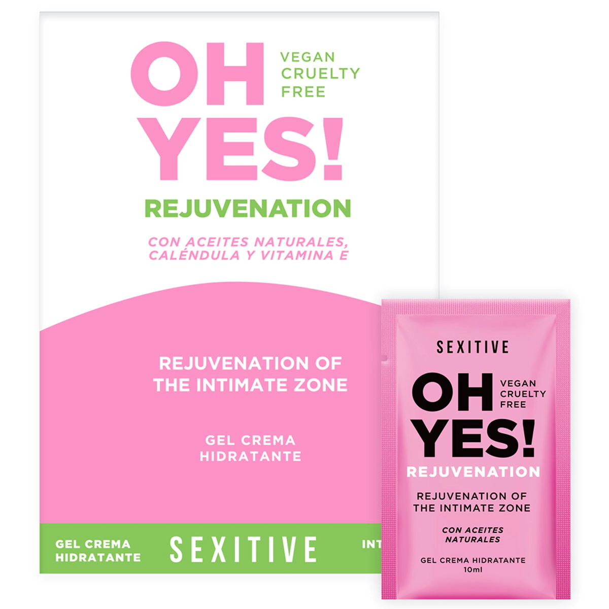 Lubricante Hidratante Sexitive Oh Yes Rejuvenation - Box 44 unid.