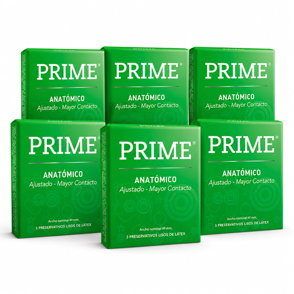 Pack Preservativos Anatomicos Prime x 18 unid (6x3)