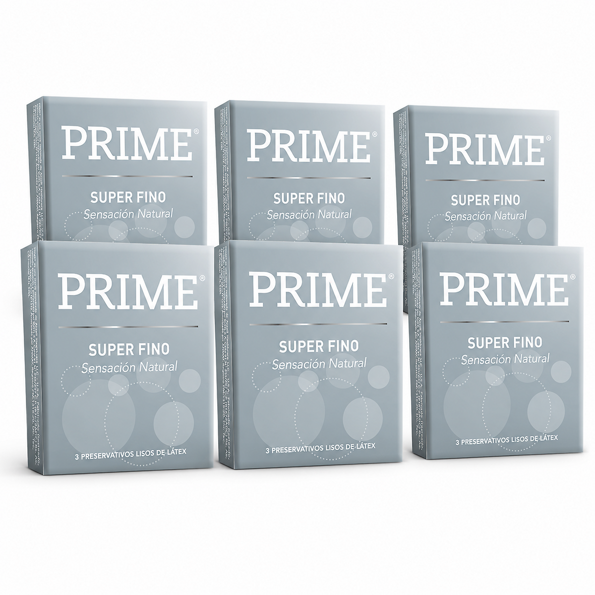 Pack Preservativos Super Finos Prime x 18 unid (6x3)