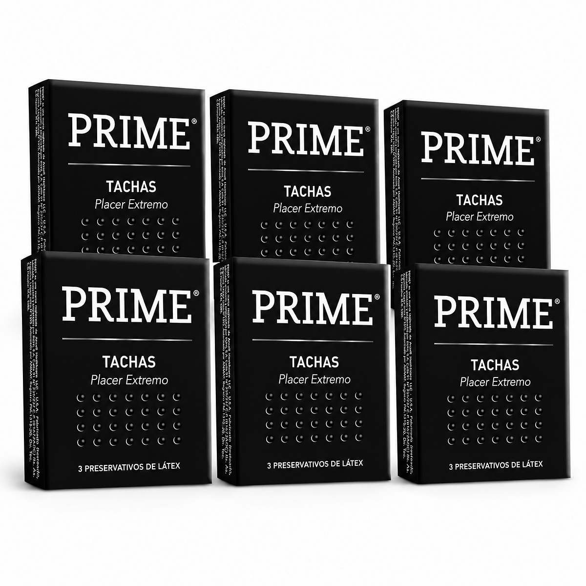 Pack Preservativos Tachas Prime x 18 unid (6x3)