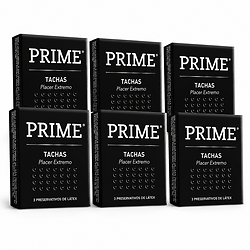 Pack Preservativos Tachas Prime x 18 unid (6x3)