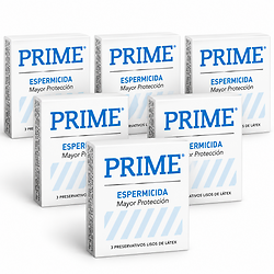 Pack Preservativos Espermicida Prime x 18 unid (6x3)