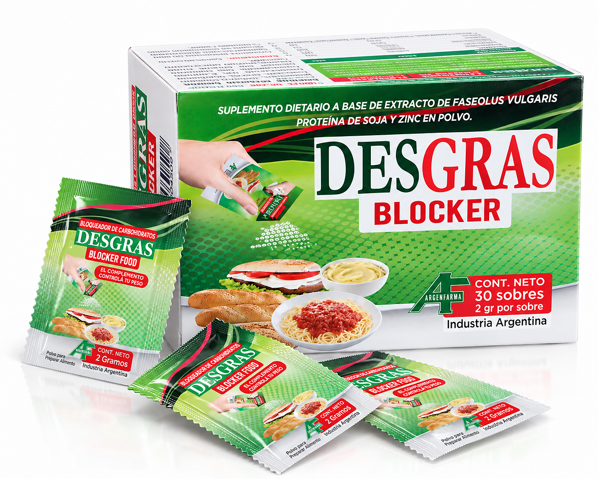 Desgras Blocker Food Argenfarma Faseolamina 30 Sobres