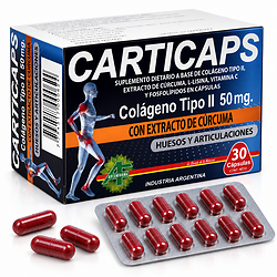 Carticaps Argenfarma Colageno Tipo II 50 Mg 30 Capsulas