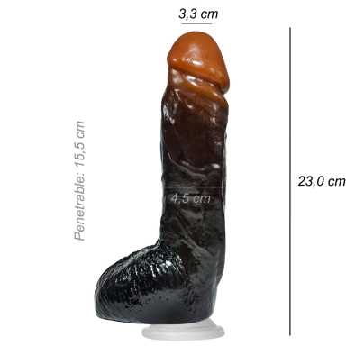 Dildo Consolador Realista Bam Jr Ventosa Vertebrado