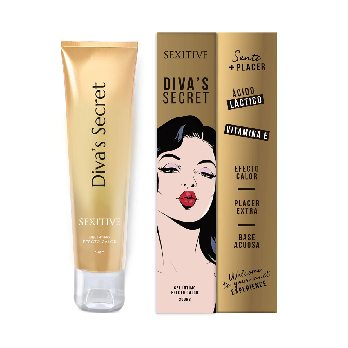 Gel Lubricante Calor Sexitive Divas