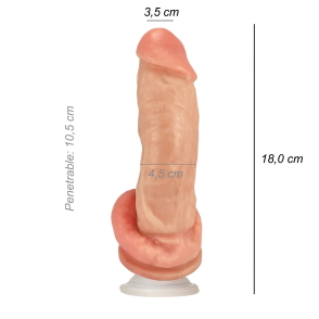 Dildo Consolador Realista Kong Ventosa Vertebrado