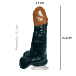 Dildo Consolador Realista Uncut Ventosa Vertebrado