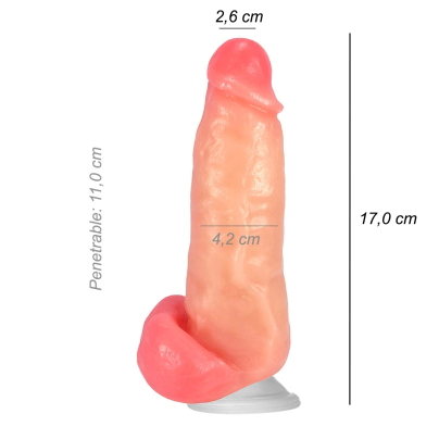Dildo Consolador Realista Mini Kong Ventosa Vertebrado
